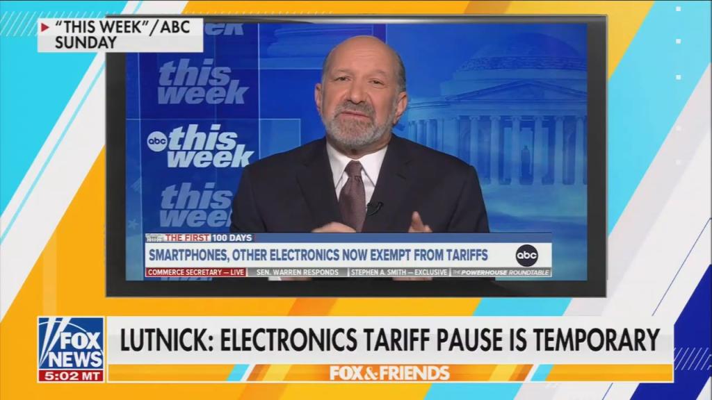 Fox airing a clip of Howard Lutnick